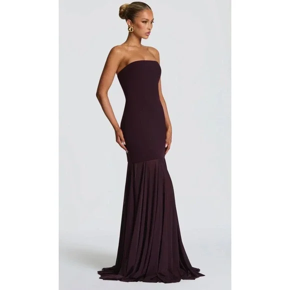 Babyboo Merritt Gown Plum Small New With Tags - Picture 2 of 7